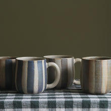 Striped Mug Oatmeal/Lapis