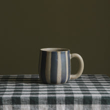 Striped Mug Oatmeal/Lapis