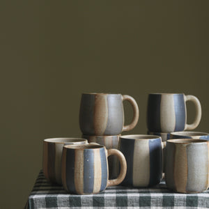 Broad Striped Mug Olive/Steel