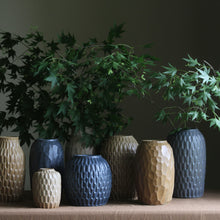 Faceted Sandstone Vase