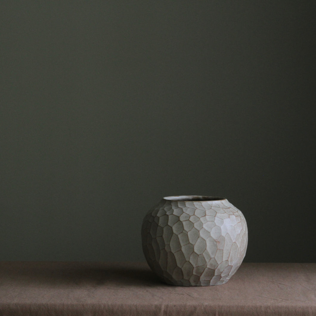 Faceted Sandstone Vase #2