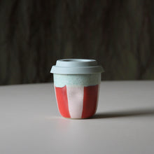 Travel Cups Stripey Red/Pink/Green