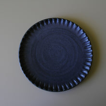 Fluted Side Plate, Vivid Blue