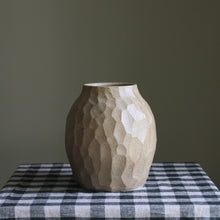 Faceted Sandstone Vase