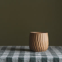 Rounded Cup Carved Chestnut