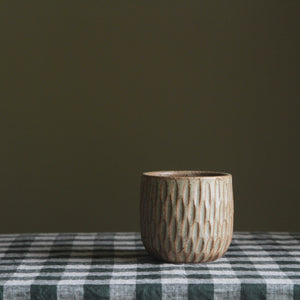 Rounded Cup Carved Olive