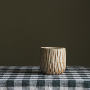 Rounded Cup Carved Oatmeal