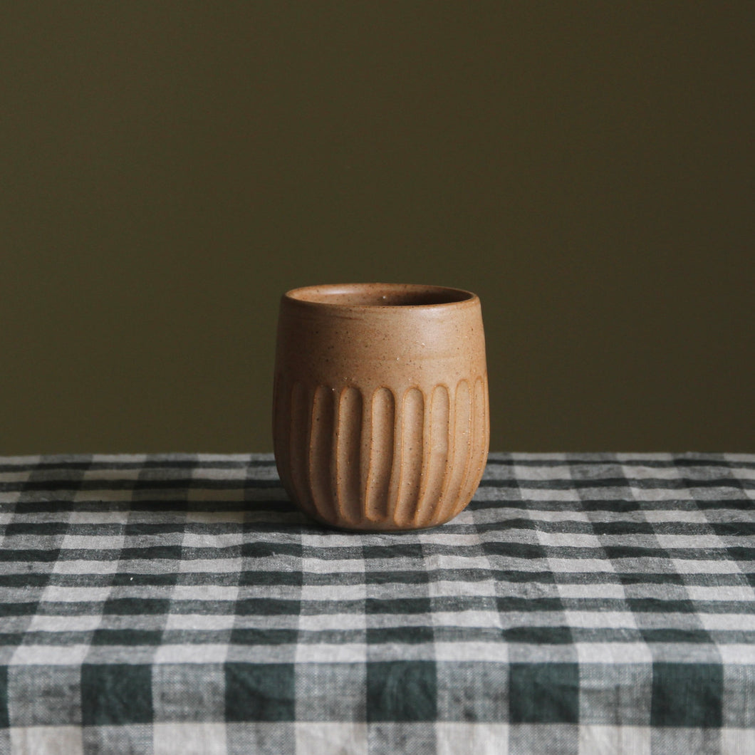 Fluted Tumbler Chestnut