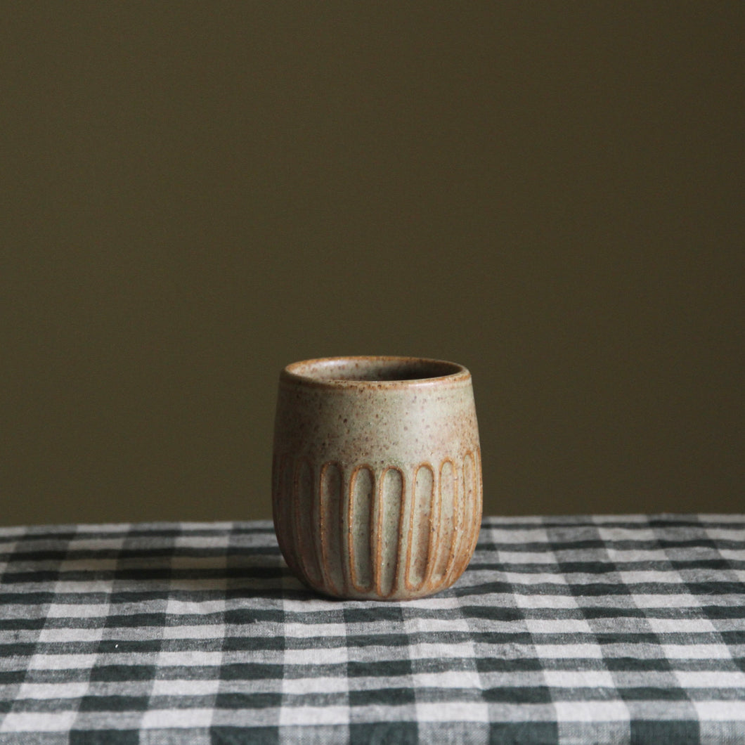 Fluted Tumbler Olive