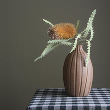Fluted Chestnut Vase