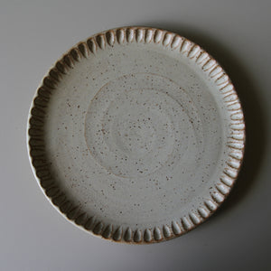 Dinner Plate Fluted Creamy White