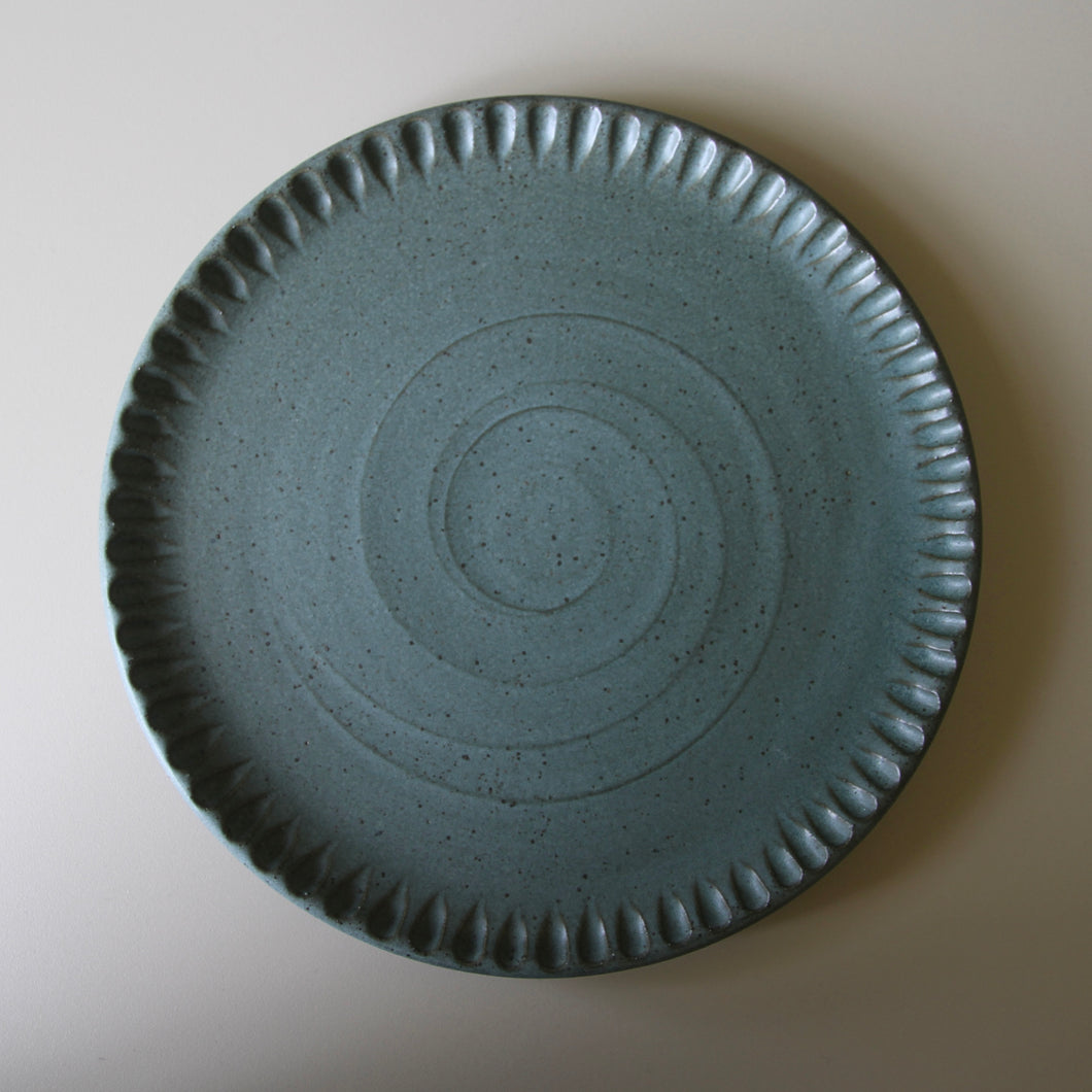 Dinner Plate Fluted Teal